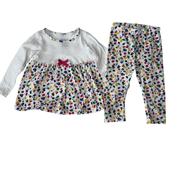 First Impressions Baby Girl 2-Piece Paint Dot Tunic & Legging Set – Size 12M - Picture 1 of 7